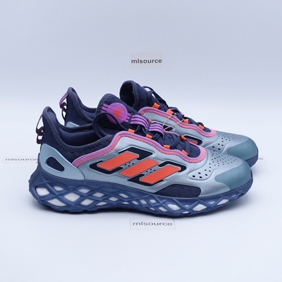 NEW adidas Web Boost Sneaker GZ6444 Magic Grey Met/Orange - Picture 4 of 8